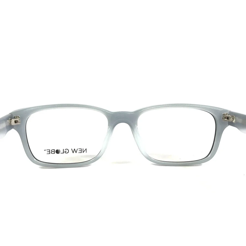 New Globe Eyeglasses Frames L4066-P BLACK Gray Rectangle Full Rim 49-16-130